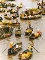 marche flottant, Cantho, Mekong, 